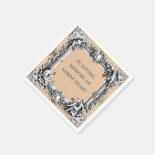 Aangepaste scrollframe – Elegante rouw bruine mokk Servet (Hoek)