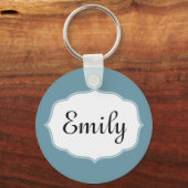 Aangepaste Scuba Blue-Sleutelhanger Sleutelhanger (Voorkant)