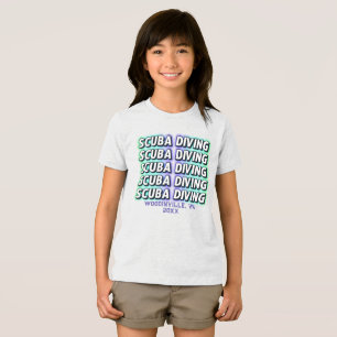 Aangepaste Scuba Diving Diver Locatie Datum Naam Tri-Blend Shirt