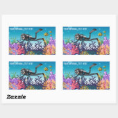 Aangepaste scuba-duikstickers rechthoekige sticker (Vel)