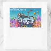 Aangepaste scuba-duikstickers rechthoekige sticker (Tas)