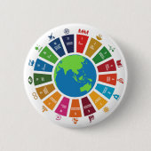 Aangepaste SDG 2030 Global Goals Button Pin - 1.25 (Voorkant)