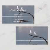 Aangepaste Seagull Birds Water Lake Wildlife Natuu Visitekaartje (Voorkant / Achterkant)