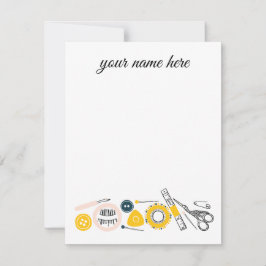 Aangepaste seamstress-notiecards notitiekaartje