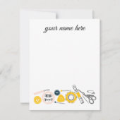 Aangepaste seamstress-notiecards notitiekaartje (Voorkant)