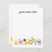 Aangepaste seamstress-notiecards notitiekaartje (Voorkant / Achterkant)