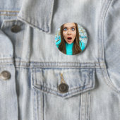 Aangepaste Selfie | Upload Uw GezichtsPlezier Ontw Ronde Button 5,7 Cm (In situ)