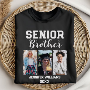Aangepaste Senior Brother Afstuderen Foto & Naam T-shirt