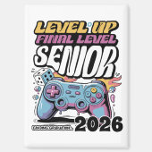 Aangepaste Senior Class van 2026, Funny Gamer Afst Magneet (Voorkant)