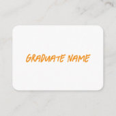Aangepaste senior foto afstudeeraankondiging informatiekaartje (Achterkant)