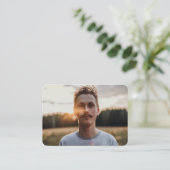 Aangepaste senior foto afstudeeraankondiging informatiekaartje (Staand voorkant)