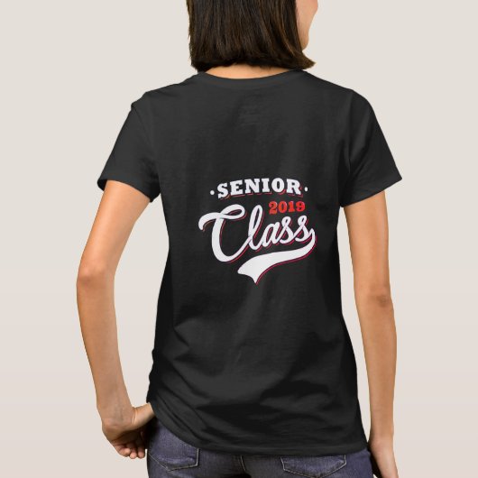 Aangepaste senior klasse 2019 t-shirt (Achterkant)