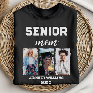 Aangepaste Senior Mom Afstuderen Foto & Naam T-shirt