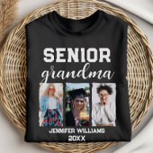Aangepaste Senior Oma Afstuderen Foto & Naam T-shirt