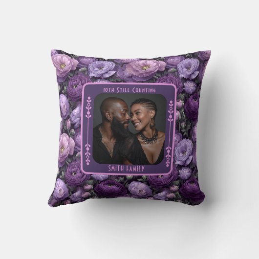 Aangepaste sentimentele bruiloft Sierkussen voor h (Achterkant)