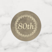 Aangepaste Sepia brown grijs 80e verjaardag Confetti (Kleine voorkant)