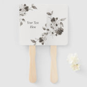 Aangepaste sepia Toned fan Party Supply Handwaaier (Voorkant en achterkant)