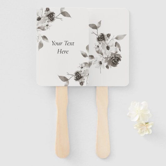 Aangepaste sepia Toned fan Party Supply Handwaaier (Voorkant en achterkant)