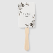 Aangepaste sepia Toned fan Party Supply Handwaaier (Voorkant)