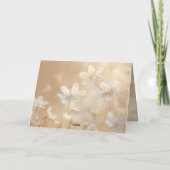 Aangepaste Sepia Witte Bloemen Bedankt (Achterkant)