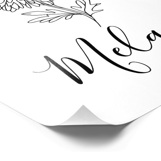 Aangepaste September Aster Geboorte Bloem Gift voo Foto Afdruk (Hoek)