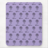Aangepaste September Aster Geboorte Bloem Gift voo Muismat (Voorkant)