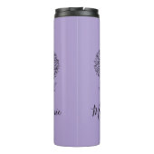 Aangepaste September Aster Geboorte Bloem Gift voo Thermosbeker (Achterkant)