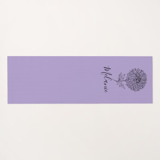 Aangepaste September Aster Geboorte Bloem Gift voo Yogamat (Achterkant (horizontaal))