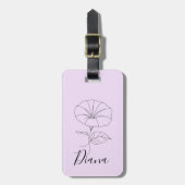 Aangepaste September Morning Glory Geboortebloem G Bagagelabel (Voorkant verticaal)