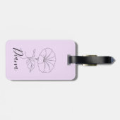 Aangepaste September Morning Glory Geboortebloem G Bagagelabel (Achterkant horizontaal)