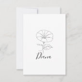 Aangepaste September Morning Glory Geboortebloem G Bedankkaart (Voorkant)