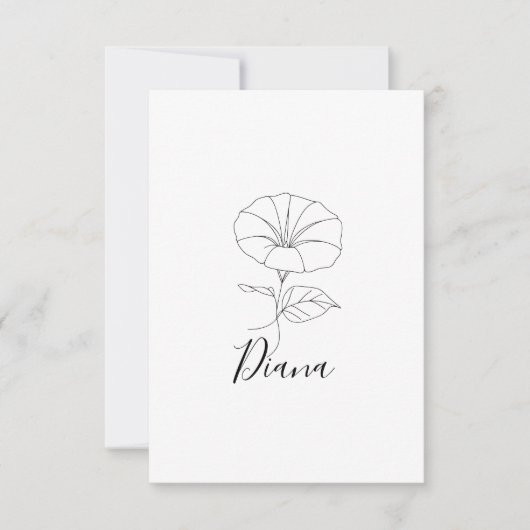 Aangepaste September Morning Glory Geboortebloem G Bedankkaart (Voorkant)