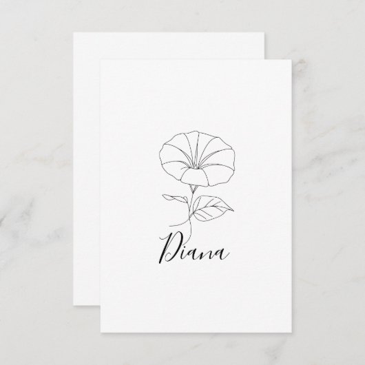 Aangepaste September Morning Glory Geboortebloem G Bedankkaart (Voorkant / Achterkant)