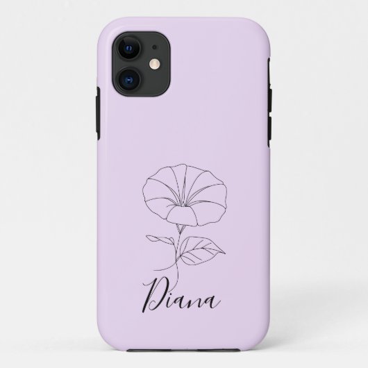 Aangepaste September Morning Glory Geboortebloem G Case-Mate iPhone Case (Achterkant)