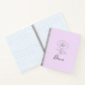 Aangepaste September Morning Glory Geboortebloem G Notitieboek (Binnen)