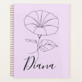 Aangepaste September Morning Glory Geboortebloem G Planner (Voorkant)