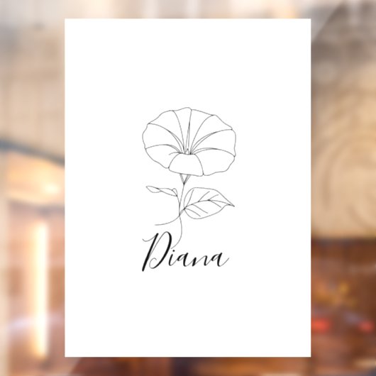 Aangepaste September Morning Glory Geboortebloem G Raamsticker (Vel 2)