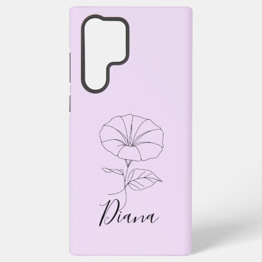 Aangepaste September Morning Glory Geboortebloem G Samsung Galaxy Hoesje (Achterkant)