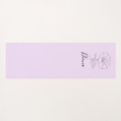Aangepaste September Morning Glory Geboortebloem G Yogamat (Achterkant (horizontaal))