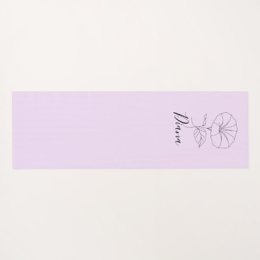 Aangepaste September Morning Glory Geboortebloem G Yogamat (Achterkant (horizontaal))