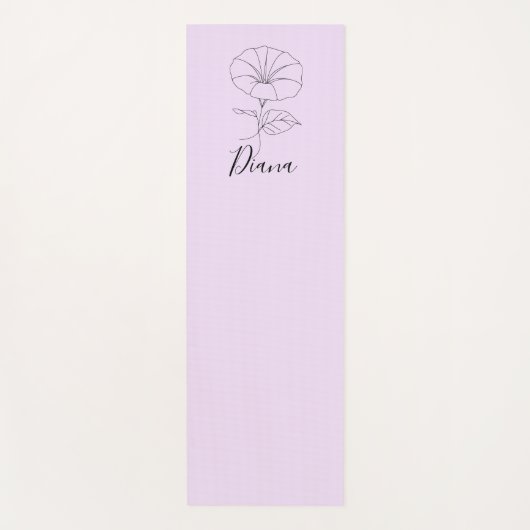 Aangepaste September Morning Glory Geboortebloem G Yogamat (Voorkant)