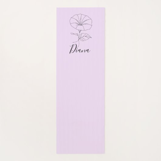 Aangepaste September Morning Glory Geboortebloem G Yogamat (Achterkant)