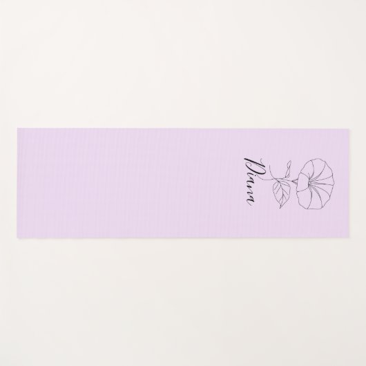 Aangepaste September Morning Glory Geboortebloem G Yogamat (Voorkant (horizontaal))