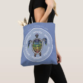 Aangepaste Serenity Turtle Chakras Tote Bag (Dichtbij)