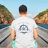 Aangepaste serie cruiseschepen Nautisch wieltje T-shirt