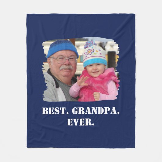 Aangepaste serie Foto Abuelo Nonno Best Grandpa Ev Fleece Deken (Voorkant)