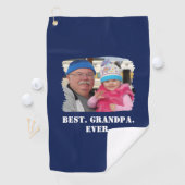 Aangepaste serie Foto Abuelo Nonno Best Grandpa Ev Golfhanddoek (Insitu)
