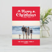 Aangepaste serie Foto Eenvoudig, modern, prettig k Feestdagenkaart (Staand voorkant)