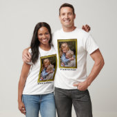Aangepaste serie Foto in Gold Lijst + Snel tekst T-shirt (Unisex)