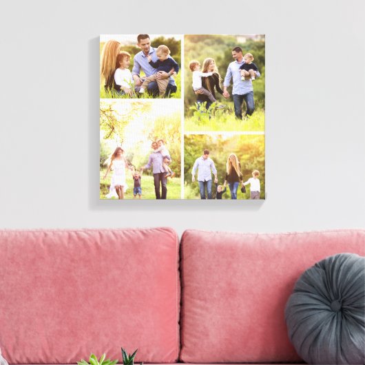 Aangepaste serie fotocollage canvas afdrukken (Insitu (Woonkamer))